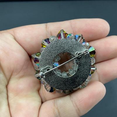 -69- JEWELRY | Smokey Aurora Necklace, Clip Earrings, & Brooch