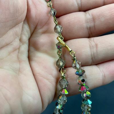 -69- JEWELRY | Smokey Aurora Necklace, Clip Earrings, & Brooch