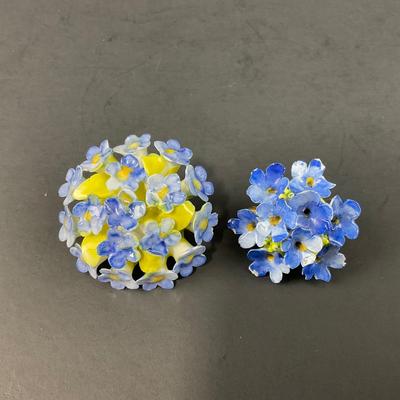 -71- BROOCHES | Bone China Forget Me Not Pins
