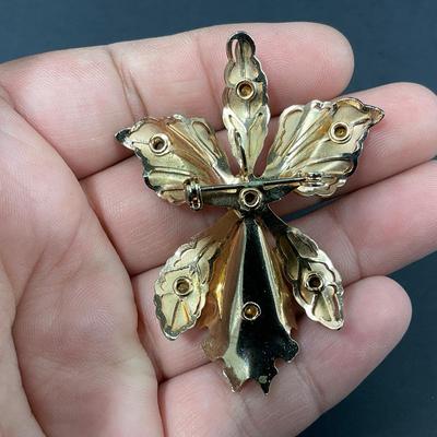 -73- JEWELRY | Bugbee & Niles Orchid Brooch & Post Earrings
