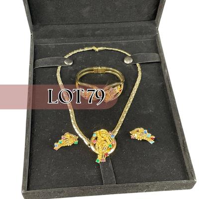 -79- JEWELRY | Oleg Cassini Choker 24KG Plated Set