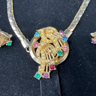-79- JEWELRY | Oleg Cassini Choker 24KG Plated Set