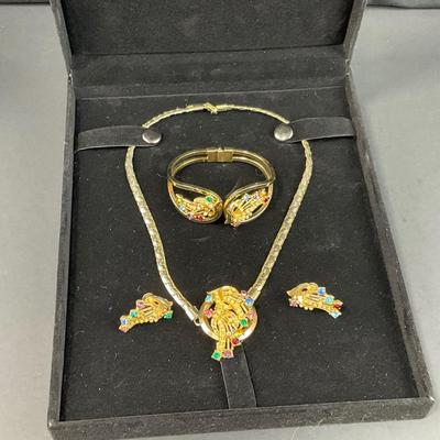 -79- JEWELRY | Oleg Cassini Choker 24KG Plated Set