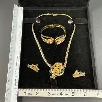 -79- JEWELRY | Oleg Cassini Choker 24KG Plated Set