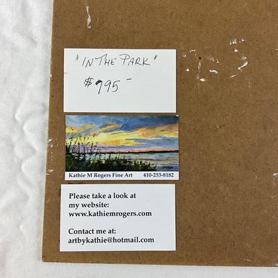 132 Original Oil Painting " In the Park" by Kathie Rogers
