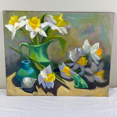134 Original Oil Painting Still LIfe Daffodils by Kathie Rogers
