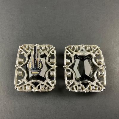 -86- SARAH COVENTRY | Black Stone Pendant, Bracelet, & Earrings Set | Marked