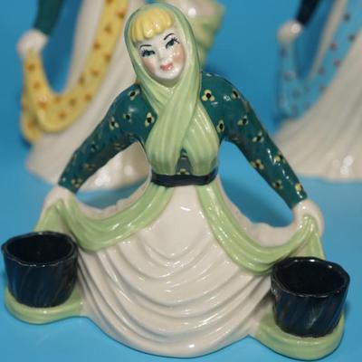 CERAMIC ARTS STUDIO 1942-1956 TRIAD WOMEN VASES TRAID CANDLEHOLDER WOMEN GROUPING