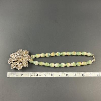 -87- COSTUME JEWELRY | Blue Stone Statement Necklace