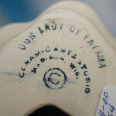 CERAMIC ARTS STUDIO 1942-1956 LADY OF FATIMA & ANGELS