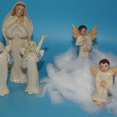 CERAMIC ARTS STUDIO 1942-1956 LADY OF FATIMA & ANGELS