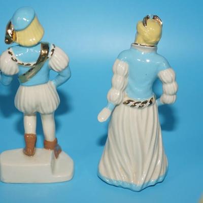 CERAMIC ARTS STUDIO 1942-1956 GROUPING OF FAIRY TALE CHARACTERS CINDERELLA, ALICE IN WONDERLAND, MISS MUFFET, TOM THUMB