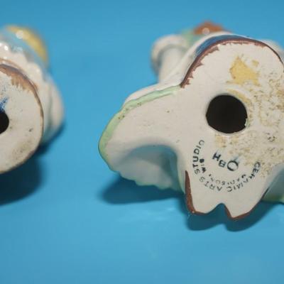 CERAMIC ARTS STUDIO 1942-1956 GROUPING OF FAIRY TALE CHARACTERS CINDERELLA, ALICE IN WONDERLAND, MISS MUFFET, TOM THUMB