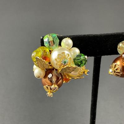 -99- COSTUME JEWELRY | Gold Tone Drop Earrings & Alice Caviness Earrings