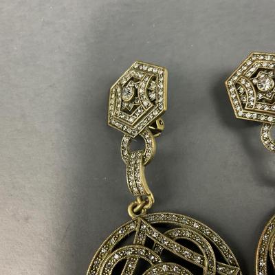 -99- COSTUME JEWELRY | Gold Tone Drop Earrings & Alice Caviness Earrings