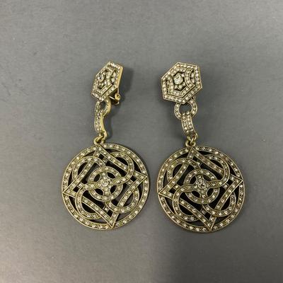-99- COSTUME JEWELRY | Gold Tone Drop Earrings & Alice Caviness Earrings