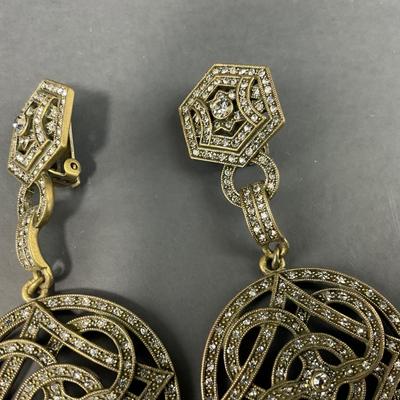 -99- COSTUME JEWELRY | Gold Tone Drop Earrings & Alice Caviness Earrings