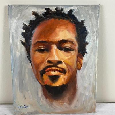 138 Original Oil Painting Portrait " Rayshard Brooks" by Kathie Rogers