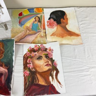139 Original Oil on Canvas Portrait Paintings by Kathie Rogers
