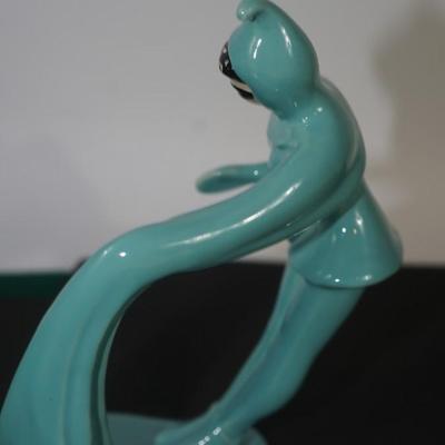 CERAMIC ARTS STUDIO MADISON, WI 1942-1956 "ENCORE LADY" TEAL COLOR