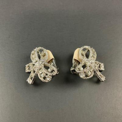 -104- ARNOLD SCAASI | Vintage Bow Clip Earrings | Marked