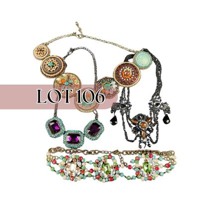 -106- COSTUME JEWELRY | Multicolored Beaded Necklaces