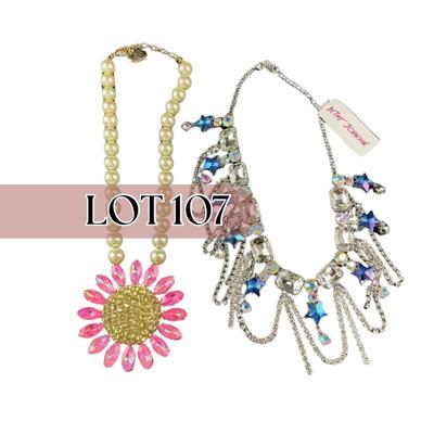 -107- BETSY JOHNSON | Colorful Necklaces | Marked
