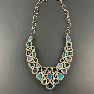 -108- SILVER | Miscellaneous Blue Stone & 925 Sterling | Marked