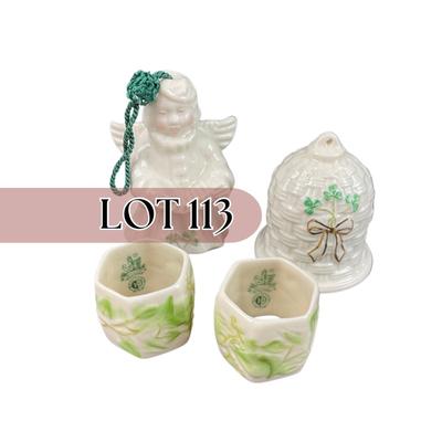 -113- BELLEEK | Napkin Rings & Bells