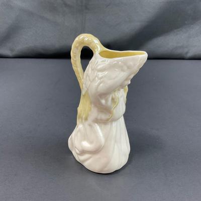 -115- BELLEEK | Maiden Kneeling Small Pitcher | 4th Mark