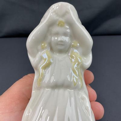 -115- BELLEEK | Maiden Kneeling Small Pitcher | 4th Mark