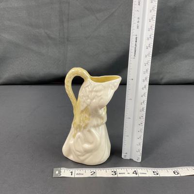 -115- BELLEEK | Maiden Kneeling Small Pitcher | 4th Mark