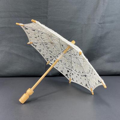 -116- DECORATIVE | Mini White Lace Parasol