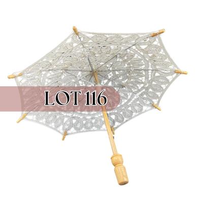 -116- DECORATIVE | Mini White Lace Parasol