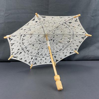 -116- DECORATIVE | Mini White Lace Parasol