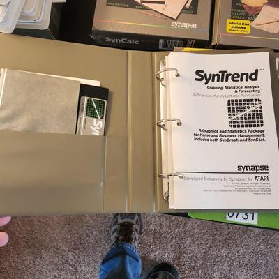 Atari Programs SynCalc SynFile+ SynTrend by synapse