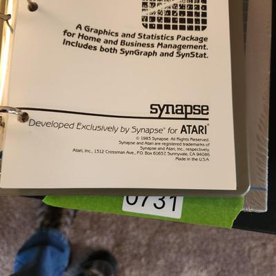 Atari Programs SynCalc SynFile+ SynTrend by synapse