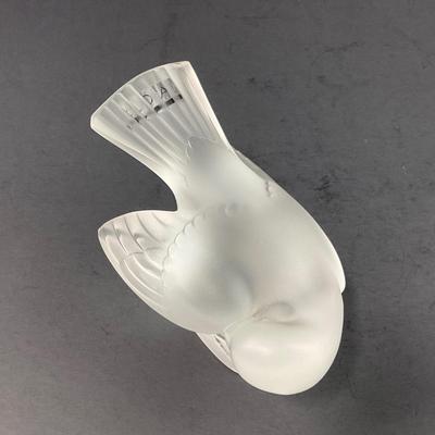 -136- GLASSWARE | Lalique Crystal Sparrow | Sticker