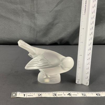 -136- GLASSWARE | Lalique Crystal Sparrow | Sticker