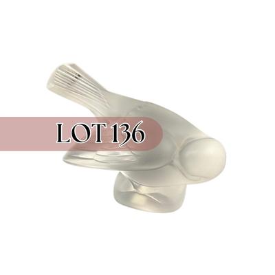 -136- GLASSWARE | Lalique Crystal Sparrow | Sticker