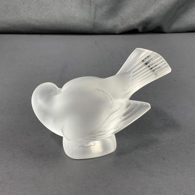 -136- GLASSWARE | Lalique Crystal Sparrow | Sticker
