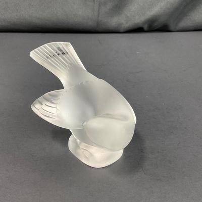 -136- GLASSWARE | Lalique Crystal Sparrow | Sticker