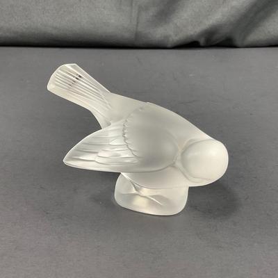 -136- GLASSWARE | Lalique Crystal Sparrow | Sticker