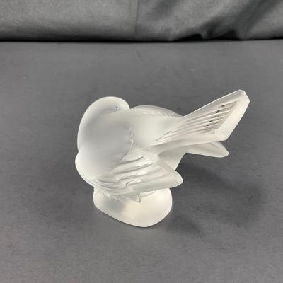 -136- GLASSWARE | Lalique Crystal Sparrow | Sticker