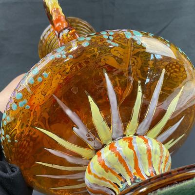 -137- GLASSWARE | Colorful Antique Bohemian Moser Pitcher