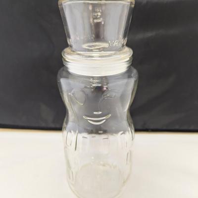 Vintage Planters Mr. Peanut 75th Anniversary Glass Jar