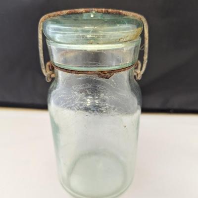 Canning Jar Bail Wire Closure Embossed "Telephone"