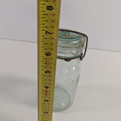 Canning Jar Bail Wire Closure Embossed "Telephone"