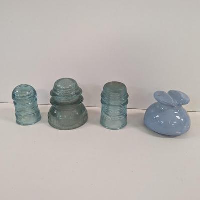 Glass/Porcelain Vintage Brookfield Whitall Tatum Am Tel Tel Co Insulators