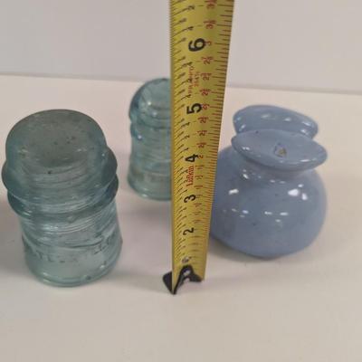 Glass/Porcelain Vintage Brookfield Whitall Tatum Am Tel Tel Co Insulators